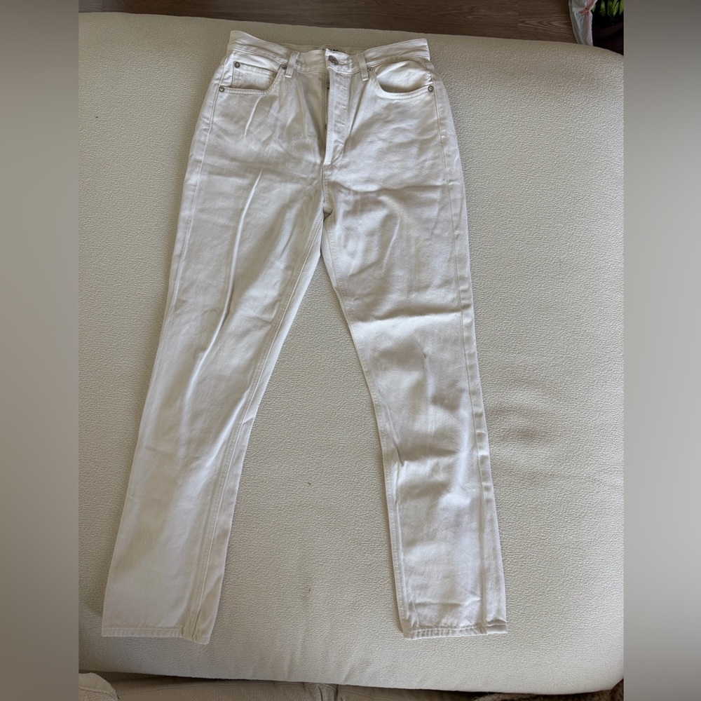 Agolde Cream Denim Jeans